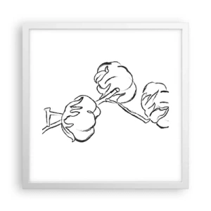 Poster in een witte lijst - Katoen dons - 40x40 cm