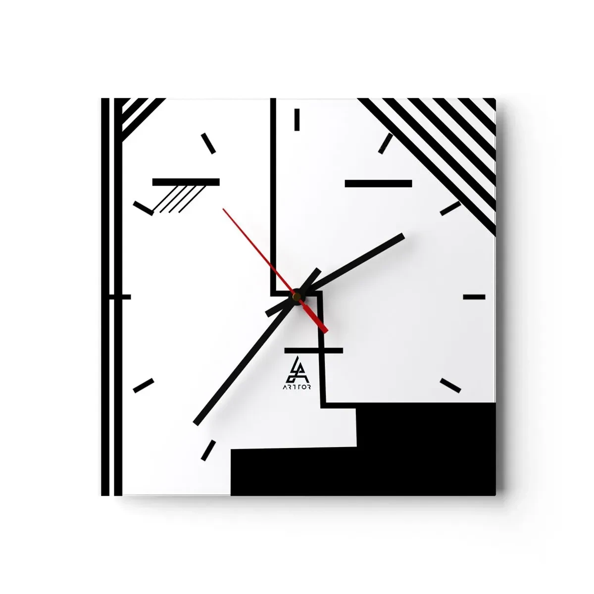 Wandklok - Klok - Alleen maar een kus - 40x40 cm