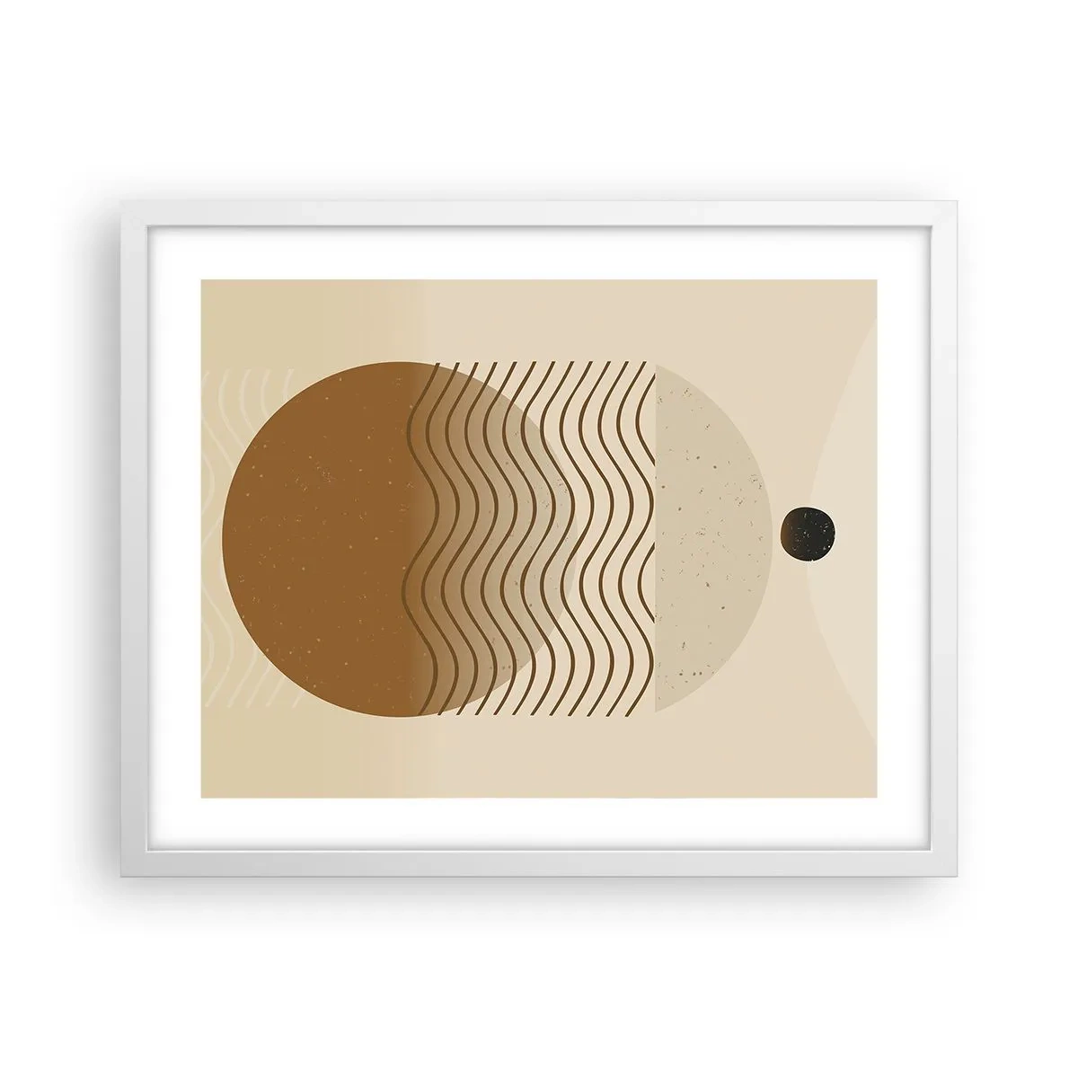 Poster in een witte lijst - Over de oorsprong van geometrische figuren - 50x40 cm