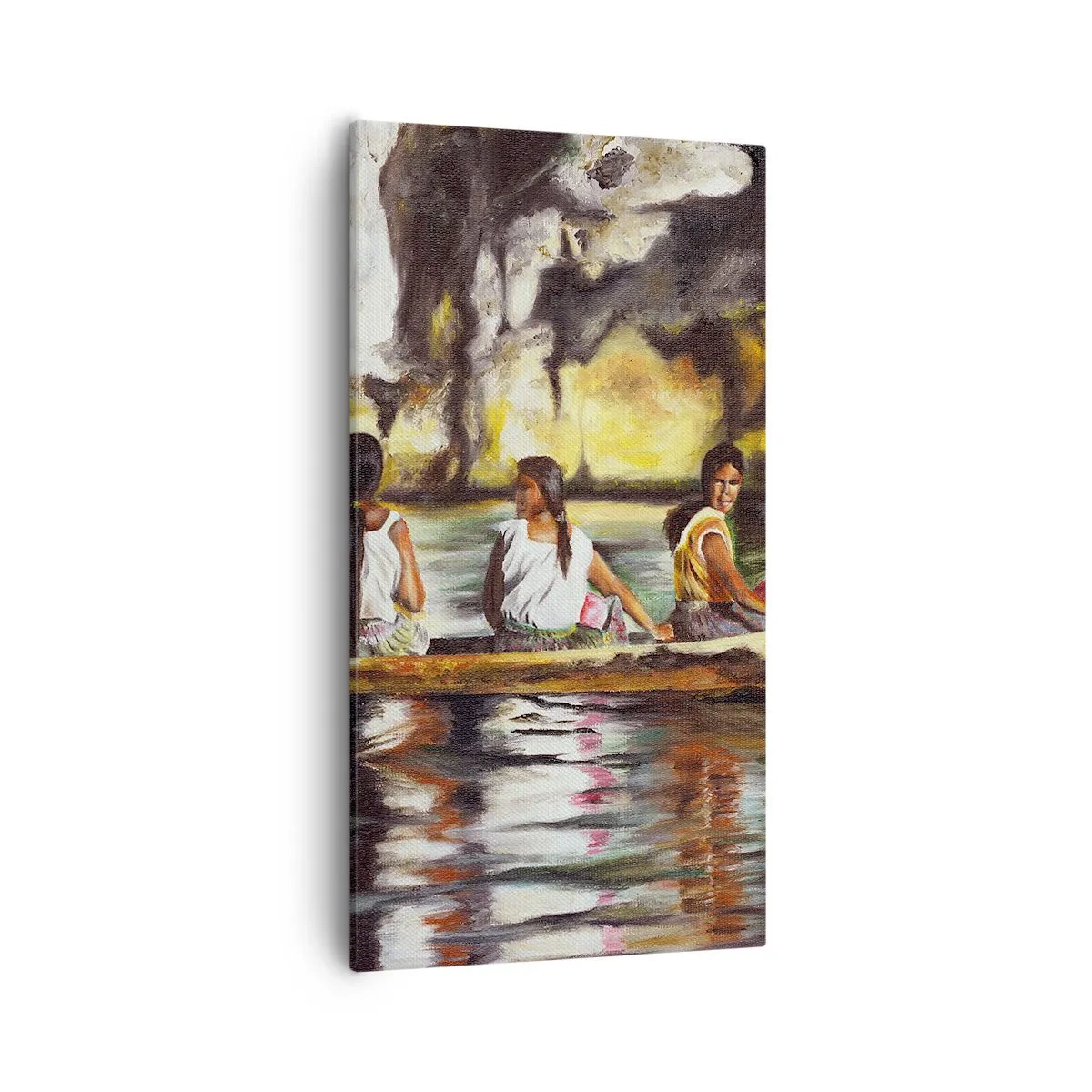 Schilderen op canvas - In een Polynesisch paradijs - 55x100 cm