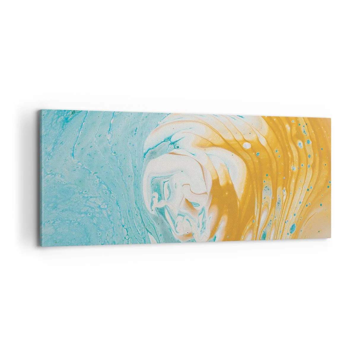 Schilderen op canvas - Pastel werveling - 100x40 cm