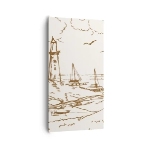 Schilderen op canvas - Een overzicht van de herinneringen aan de zomer - 65x120 cm