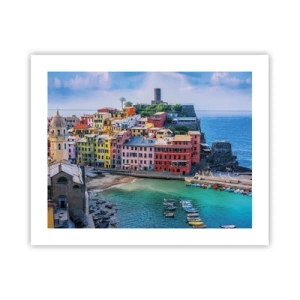 Poster - Mediterrane magische stad - 50x40 cm