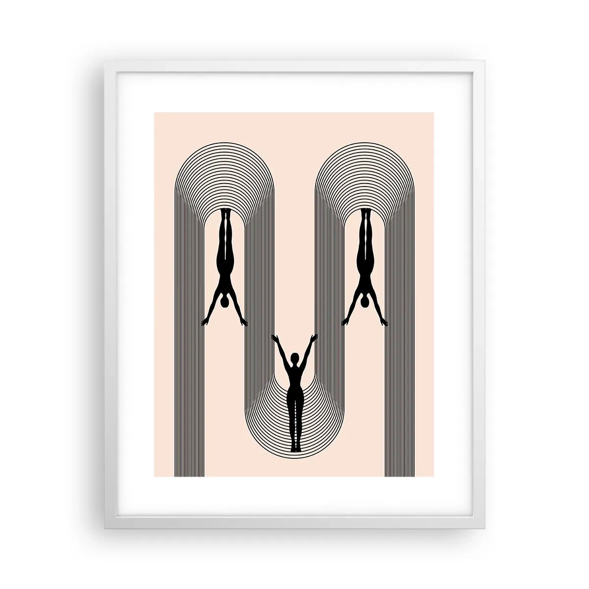 Poster in een witte lijst - Op zijn kop - 40x50 cm