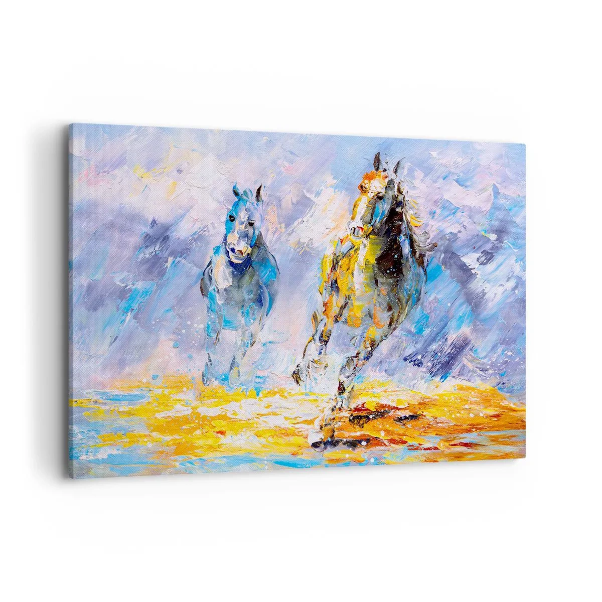 Schilderen op canvas - Galopperen door de schittering - 100x70 cm