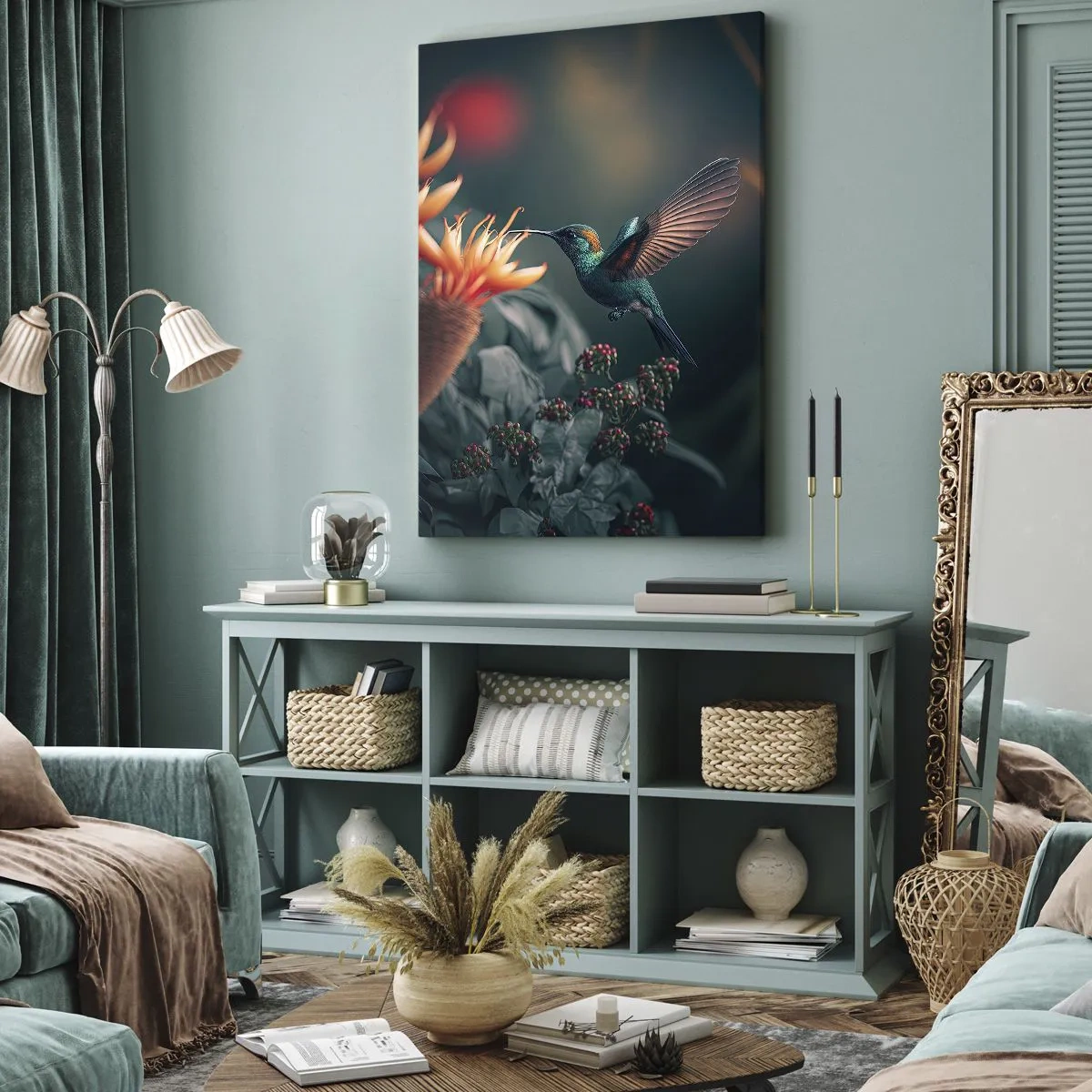 Schilderen op canvas - een werkelijk kleurrijk leven - 70x100 cm