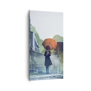 Schilderen op canvas - Verkwikkende regen - 65x120 cm