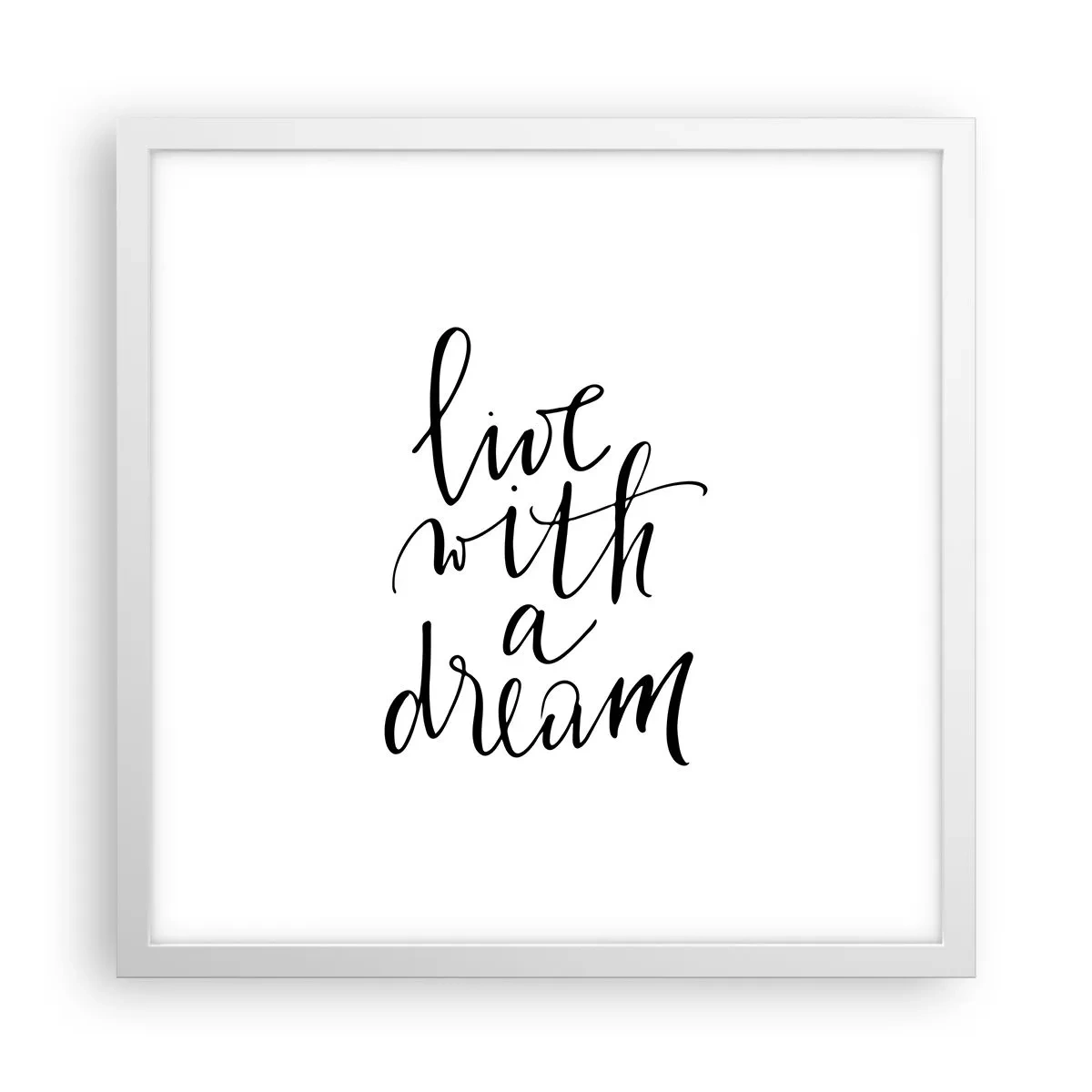 Poster in een witte lijst - Natuurlijk - 40x40 cm