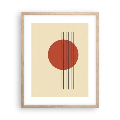 Een poster in een licht eiken lijst - Opnieuw en opnieuw en verder - 40x50 cm