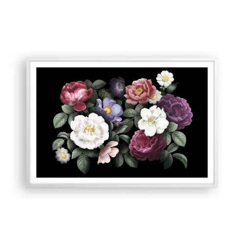 Poster in een witte lijst - Uit de Engelse tuin - 91x61 cm