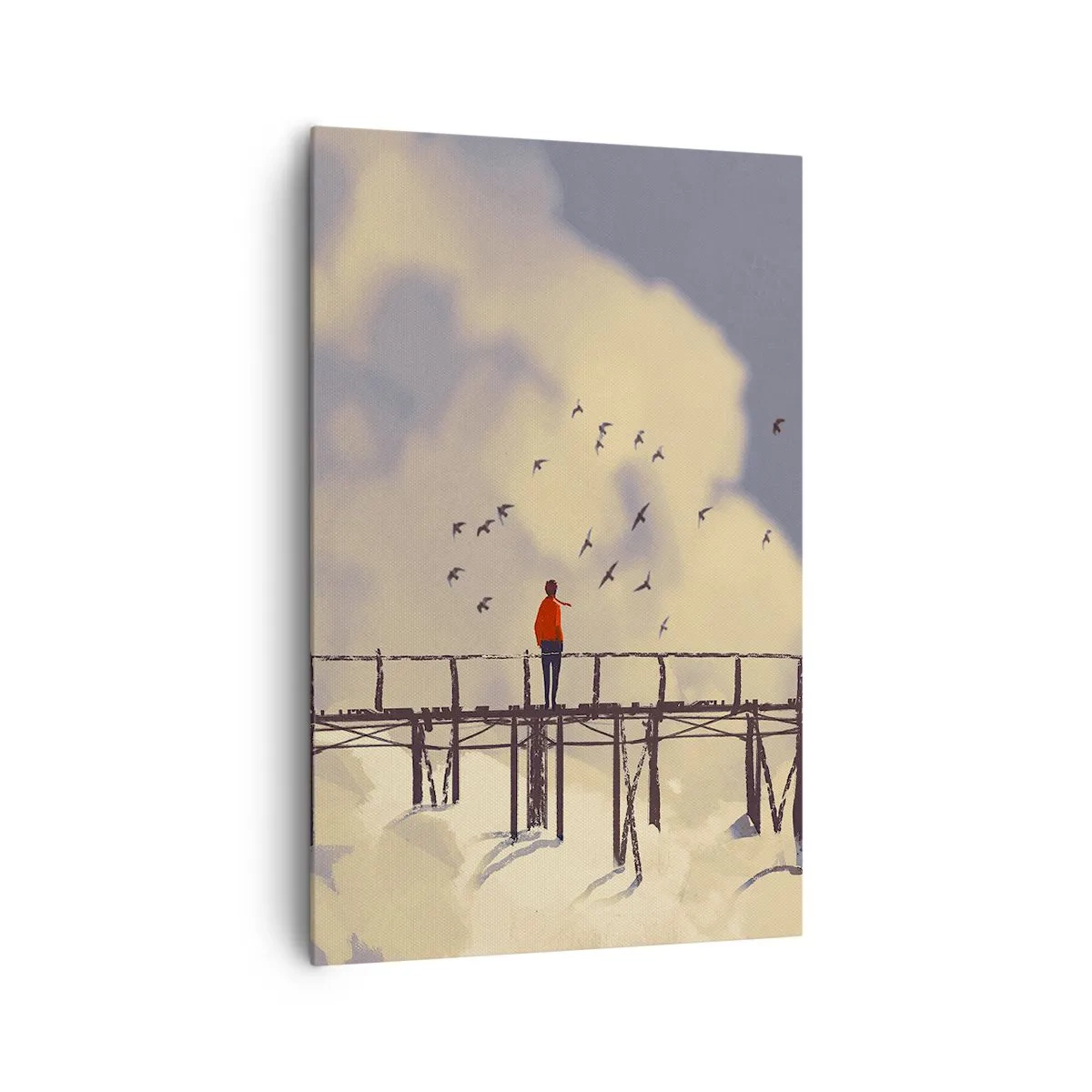 Schilderen op canvas - Blauw verlangen - 80x120 cm