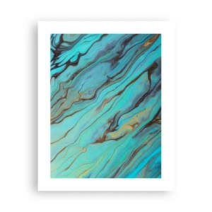Poster - Turquoise vloed - 40x50 cm