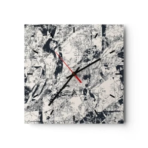 Wandklok - Klok - Interpenetratie van tegenstellingen - 30x30 cm