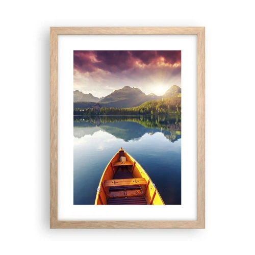 Een poster in een licht eiken lijst - Niets tegen de natuur - 30x40 cm