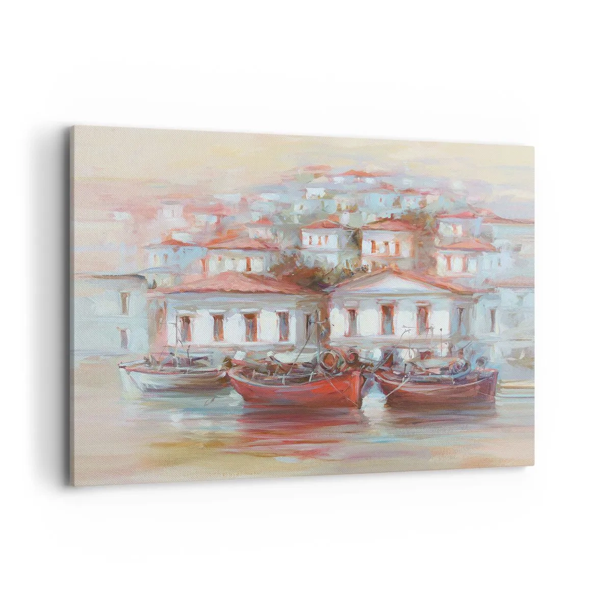 Schilderen op canvas - Gelukkige stad - 120x80 cm