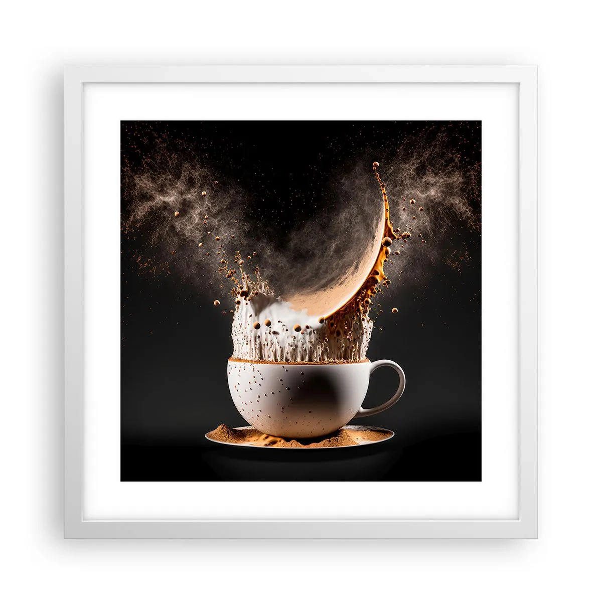 Poster in een witte lijst - Een explosie van smaak - 40x40 cm