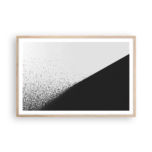 Een poster in een licht eiken lijst - Steeds sneller, meer en meer - 91x61 cm