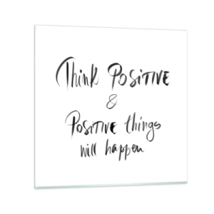 Schilderen op glas - Hoe leef je het leven? - 60x60 cm