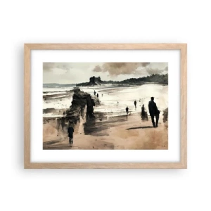 Een poster in een licht eiken lijst - Opgeroepen - 40x30 cm