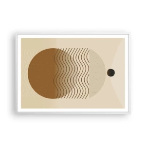 Poster in een witte lijst - Over de oorsprong van geometrische figuren - 100x70 cm