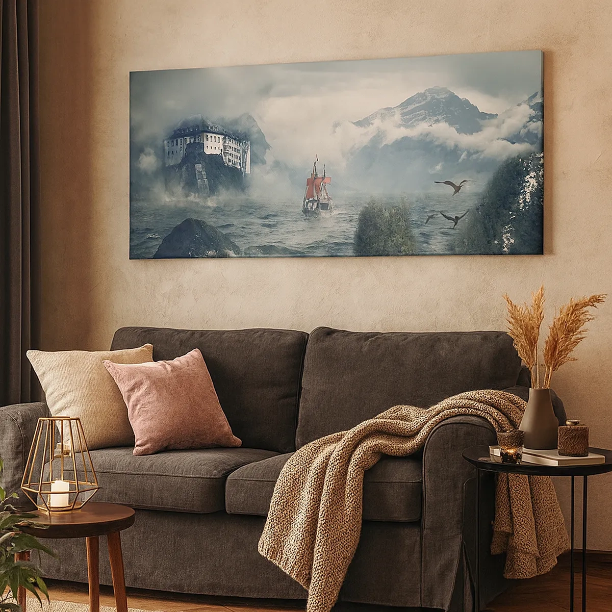 Schilderen op canvas - In magische wateren - 30x30 cm