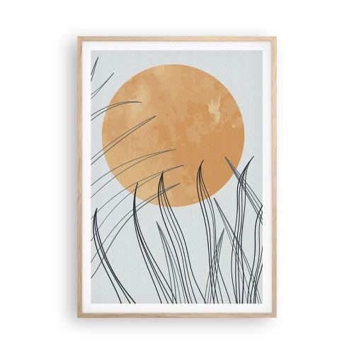 Een poster in een licht eiken lijst - Altijd naar de zon - 70x100 cm