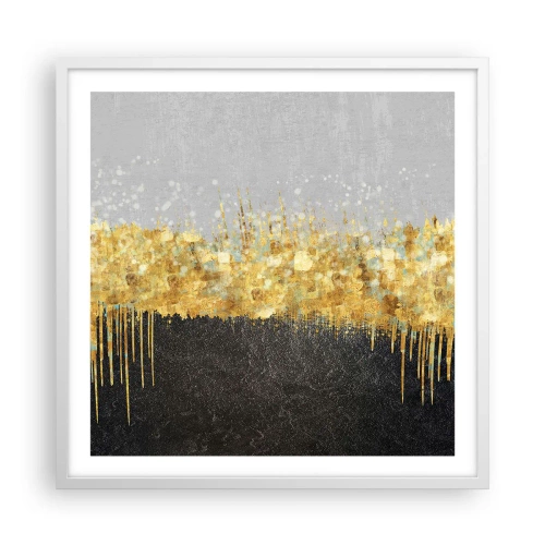 Poster in een witte lijst - Naar binnen en naar boven - 60x60 cm