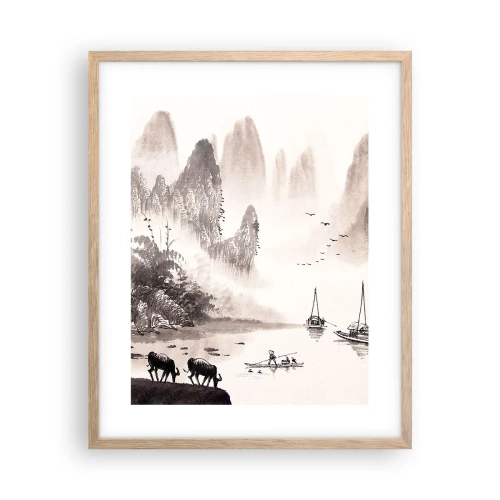 Een poster in een licht eiken lijst - Het exotische alledaagse leven van het Oosten - 40x50 cm