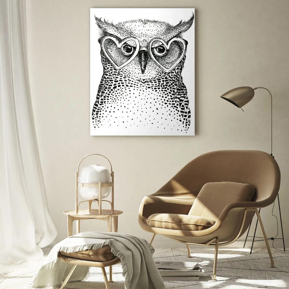 Schilderen op glas - Verstandig en met liefde - 50x70 cm
