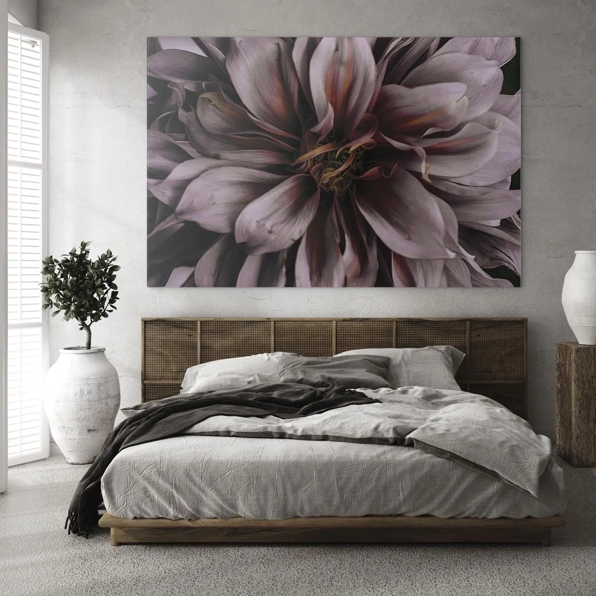 Schilderen op glas - Een bloemenhart - 120x80 cm