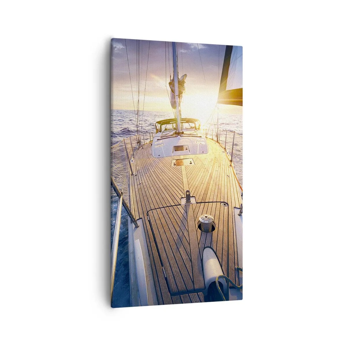 Schilderen op canvas - Lopend op de golven - 55x100 cm