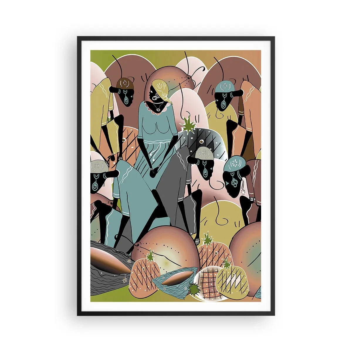 Poster in een zwarte lijst - Er komt een geweldige vakantie aan - 70x100 cm