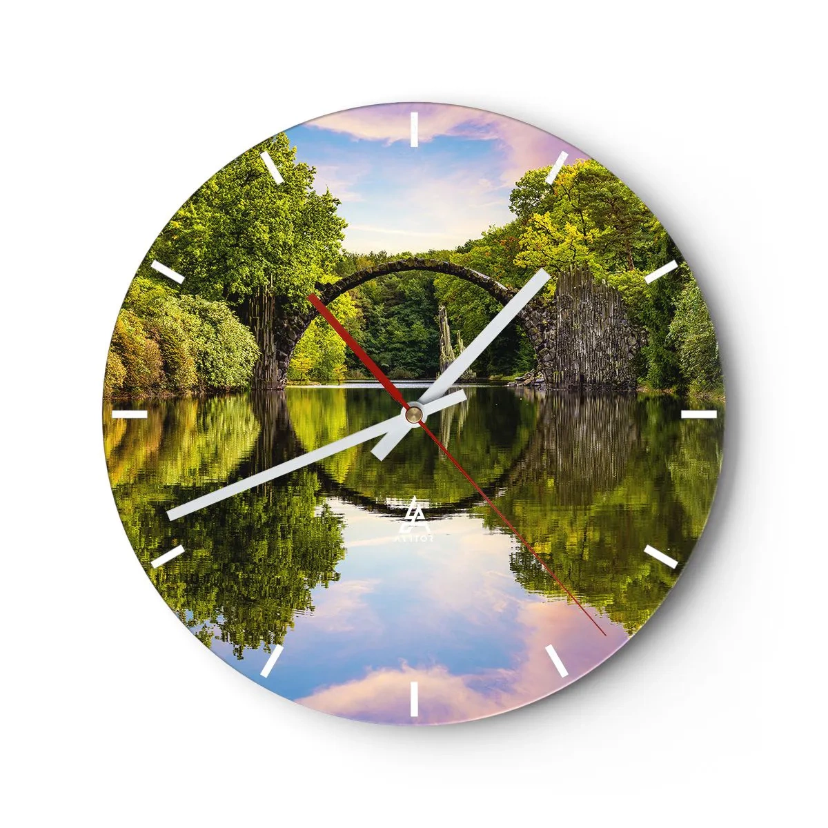 Wandklok - Klok - Op de kruising van twee werelden - 40x40 cm