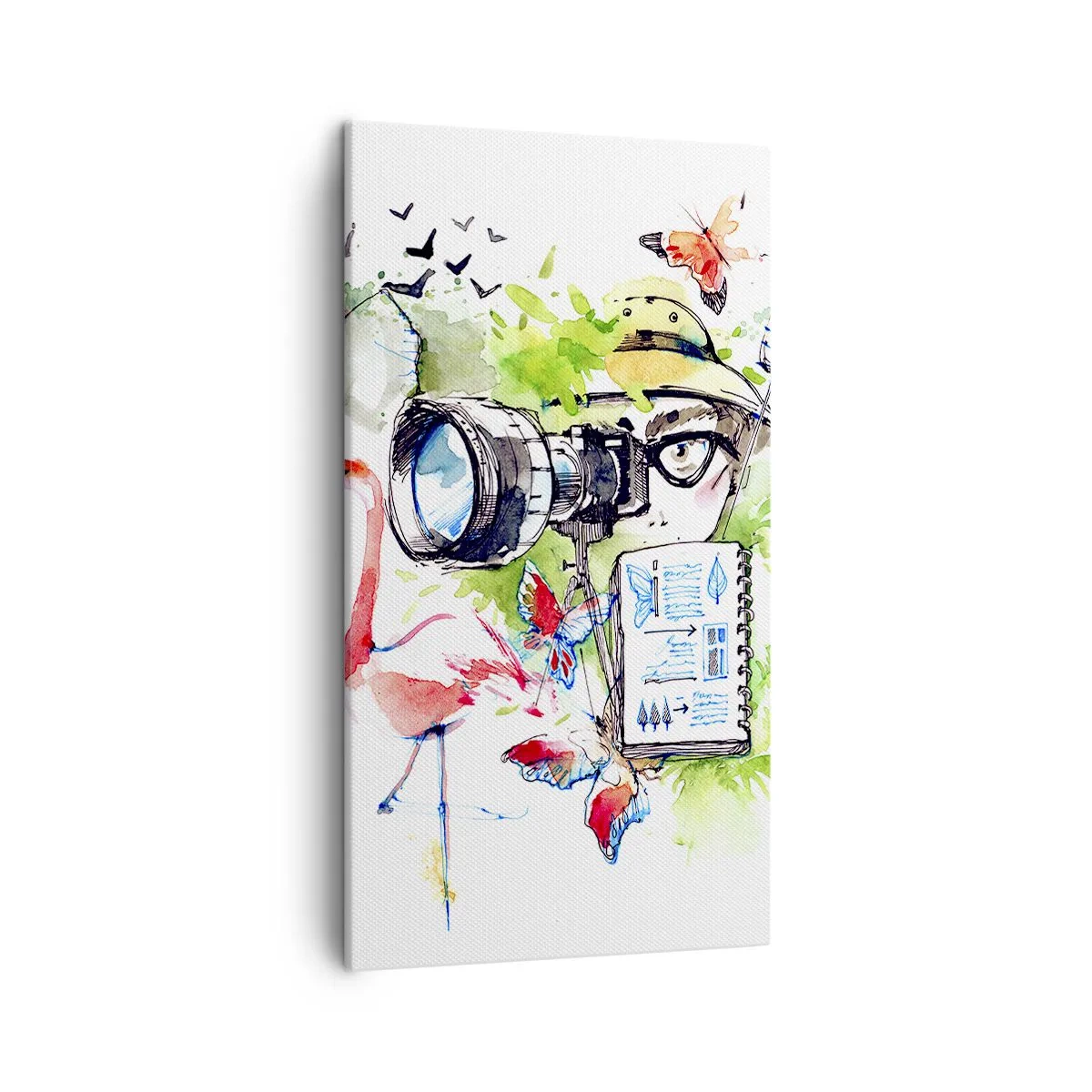 Schilderen op canvas - In de lens van een reiziger - 45x80 cm