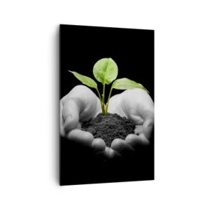 Schilderen op canvas - Ik hou van de natuur, ik bescherm haar - 80x120 cm