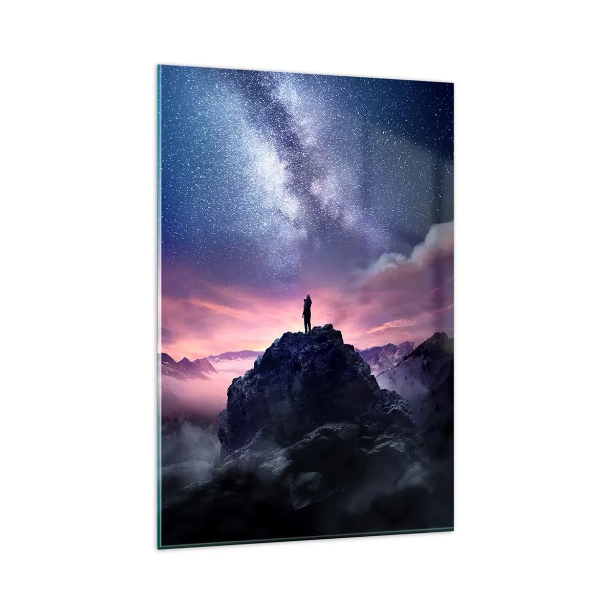 Schilderen op glas - En hij voelde het leven - 80x120 cm