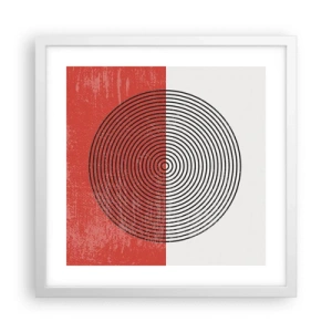 Poster in een witte lijst - Op de kop geslagen - 40x40 cm