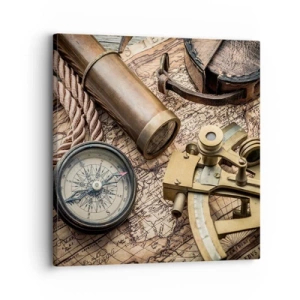 Schilderen op canvas - Zet koers - 30x30 cm