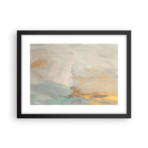 Poster in een zwarte lijst - Abstractie – het land van zachtheid - 40x30 cm