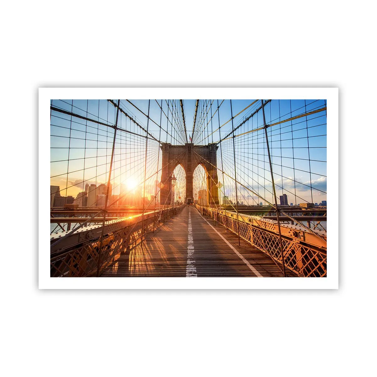 Poster - Op de gouden brug - 91x61 cm