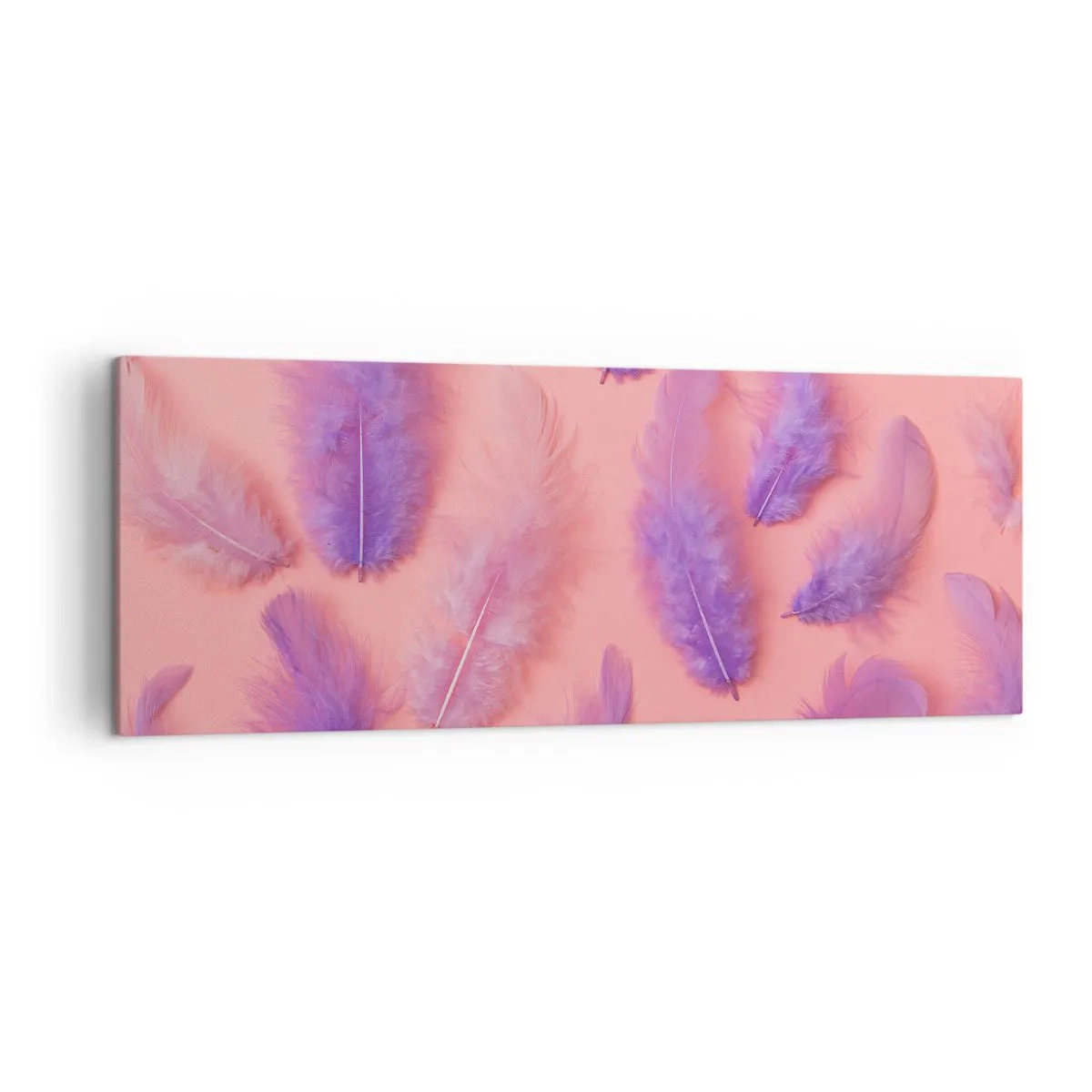 Schilderen op canvas - Lila vogel van verlangen - 140x50 cm