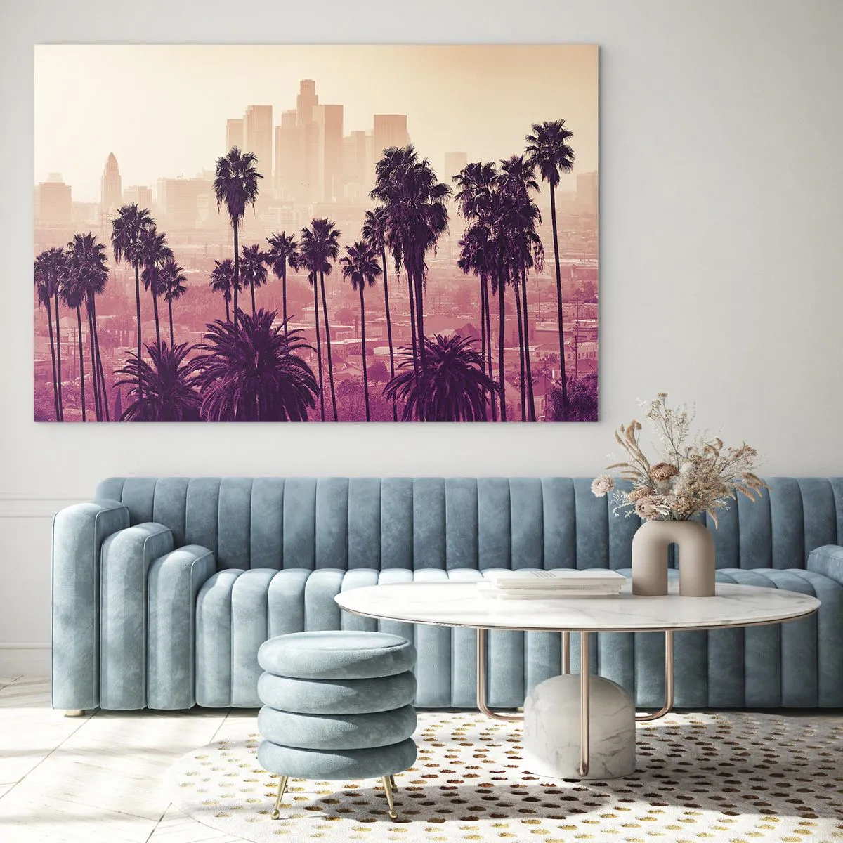 Schilderen op glas - Californisch landschap - 120x80 cm