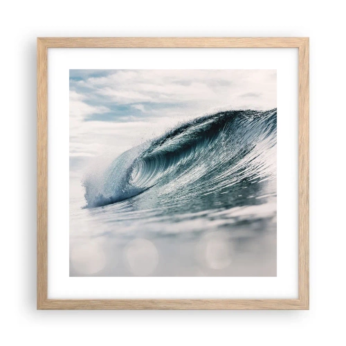 Een poster in een licht eiken lijst - Waterpiek - 40x40 cm