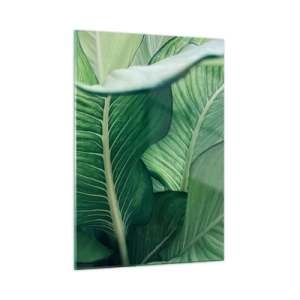 Schilderen op glas - Intens groen leven - 50x70 cm