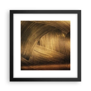 Poster in een zwarte lijst - In een gouden doolhof - 30x30 cm