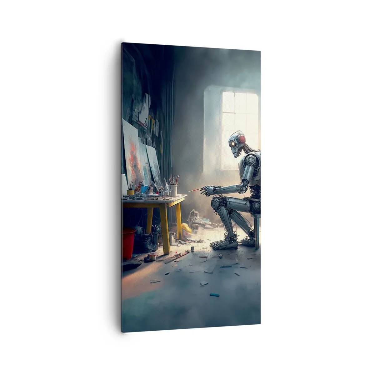 Schilderen op canvas - De scheppingsdaad - 65x120 cm