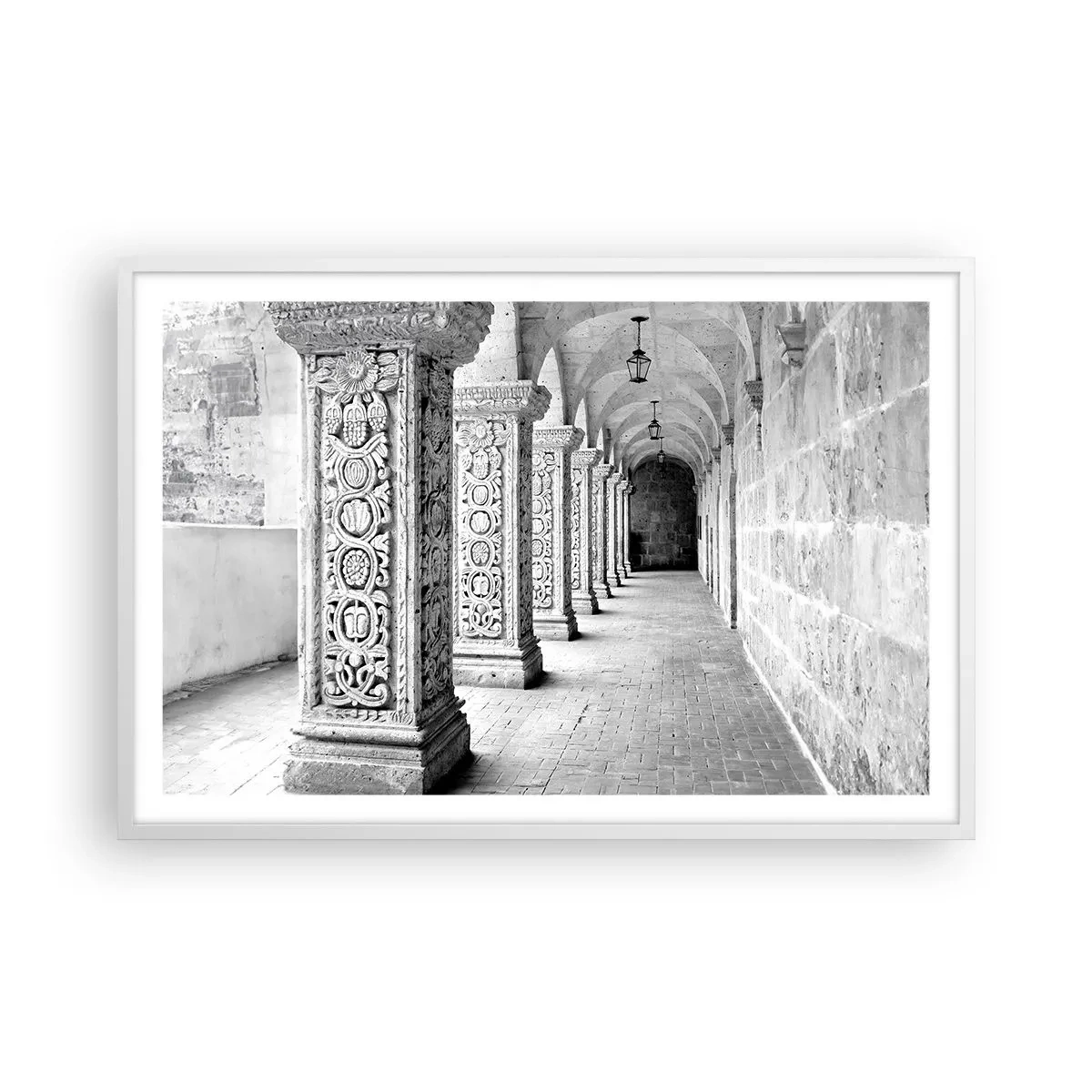 Poster in een witte lijst - En waar naar toe….? - 91x61 cm