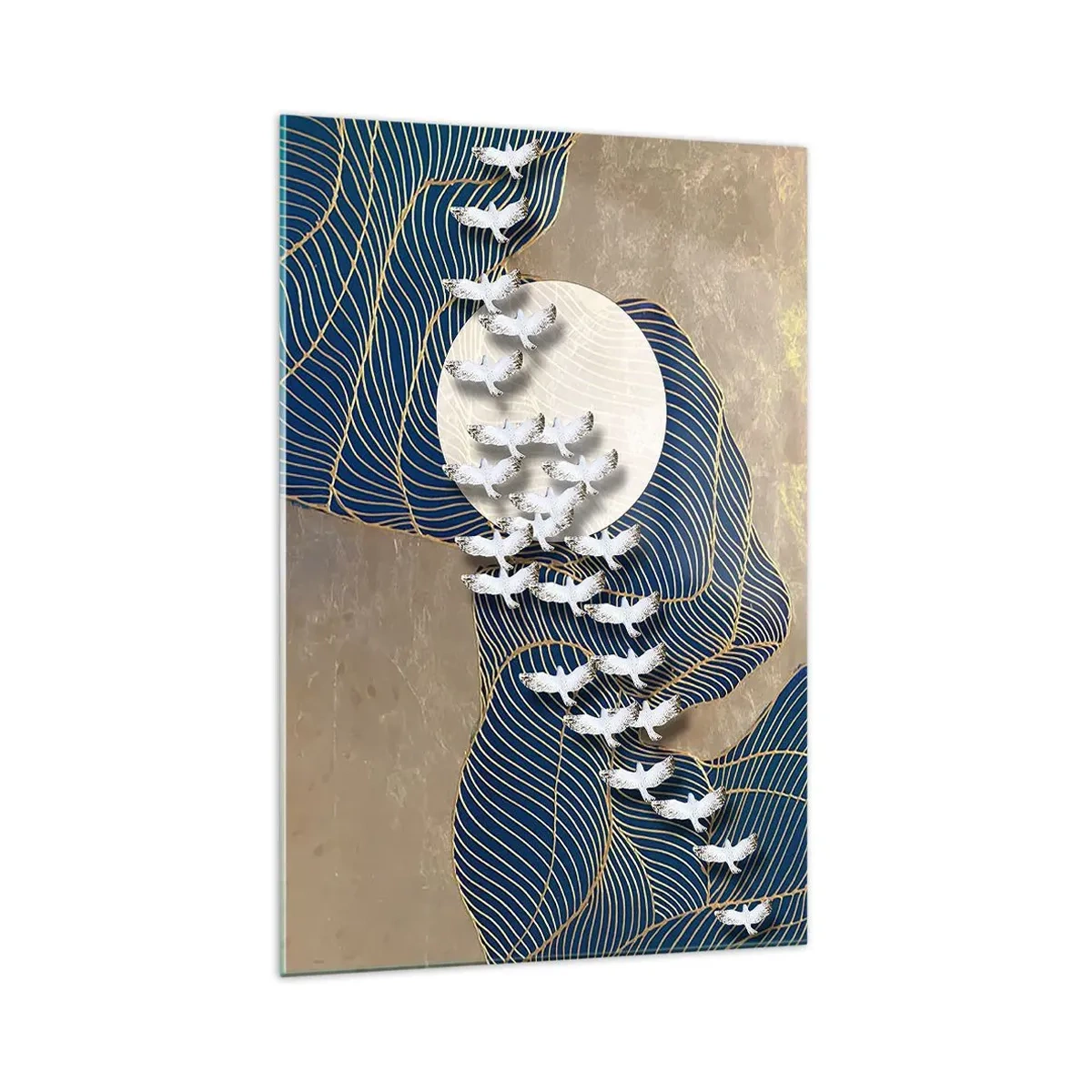 Schilderen op glas - Vrijheid, dwalen, gemeenschap - 70x100 cm