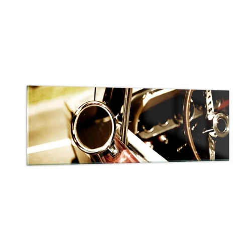 Schilderen op glas - Een auto met een ziel - 90x30 cm