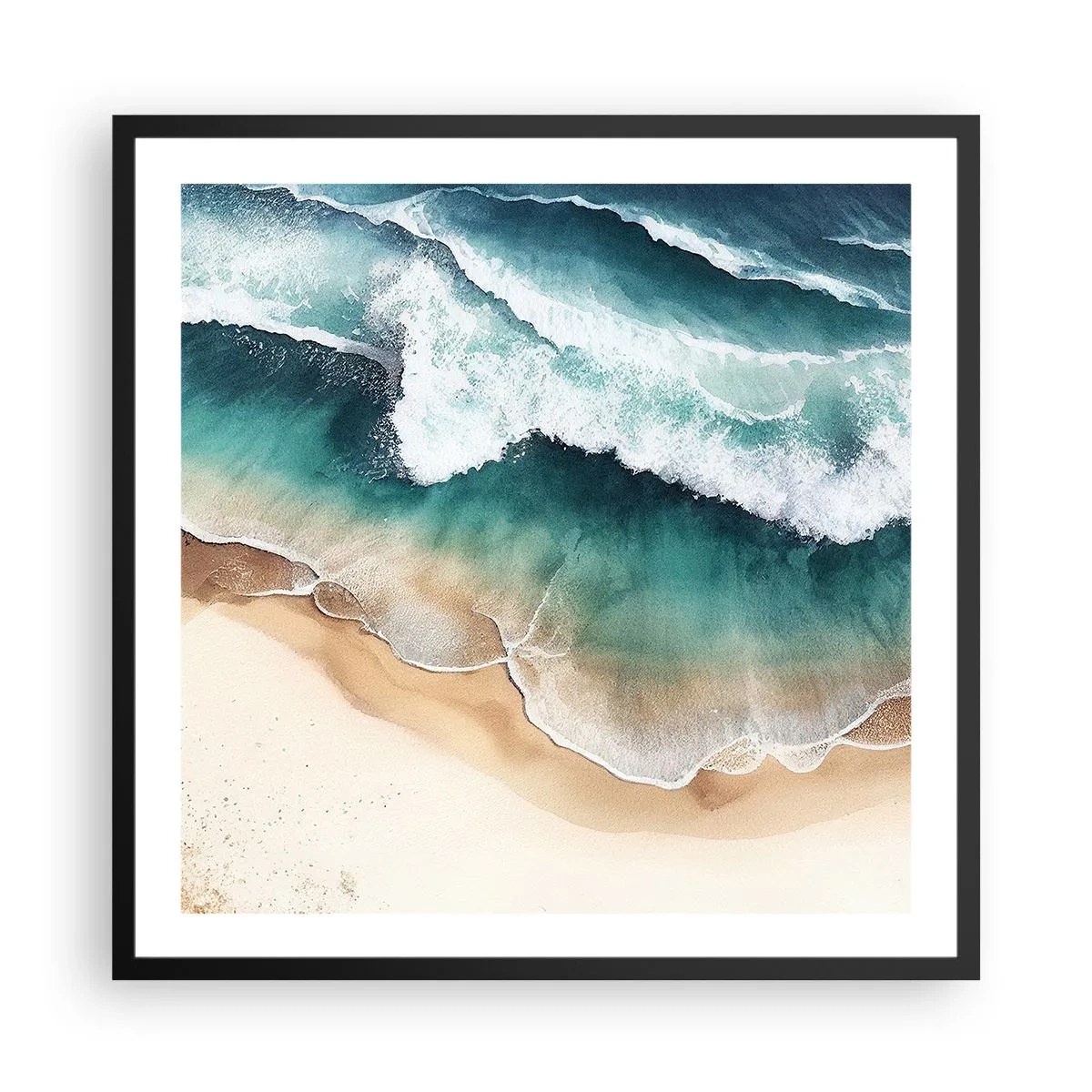 Poster in een zwarte lijst - De eeuwige ontmoeting - 60x60 cm